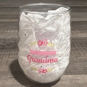 💞 New 15oz World's Best Grandma Stemless Shatterproof Wine Glass